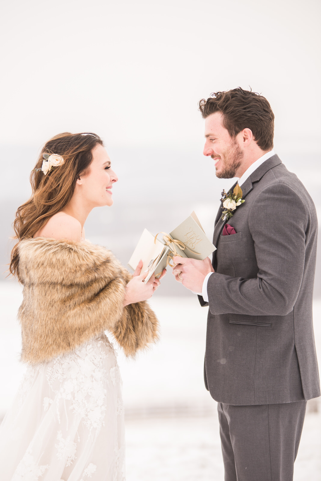 Snow Winter Wedding Ceremony