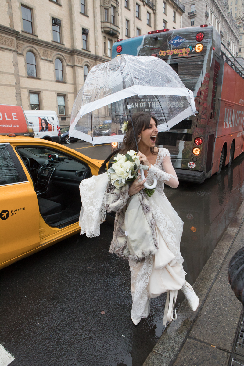 New York Bride wearing House of Elliot lace boots