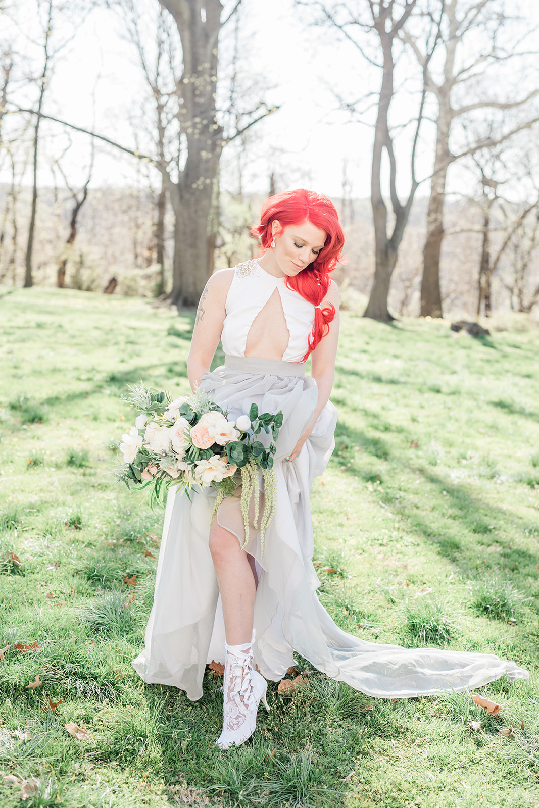 Little Mermaid Wedding Inspiration Lace Ankle Booties