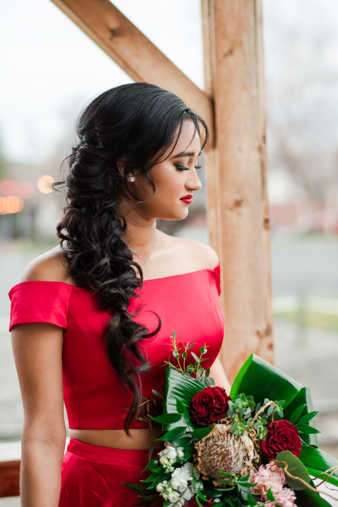 Red Wedding Dress Bride 