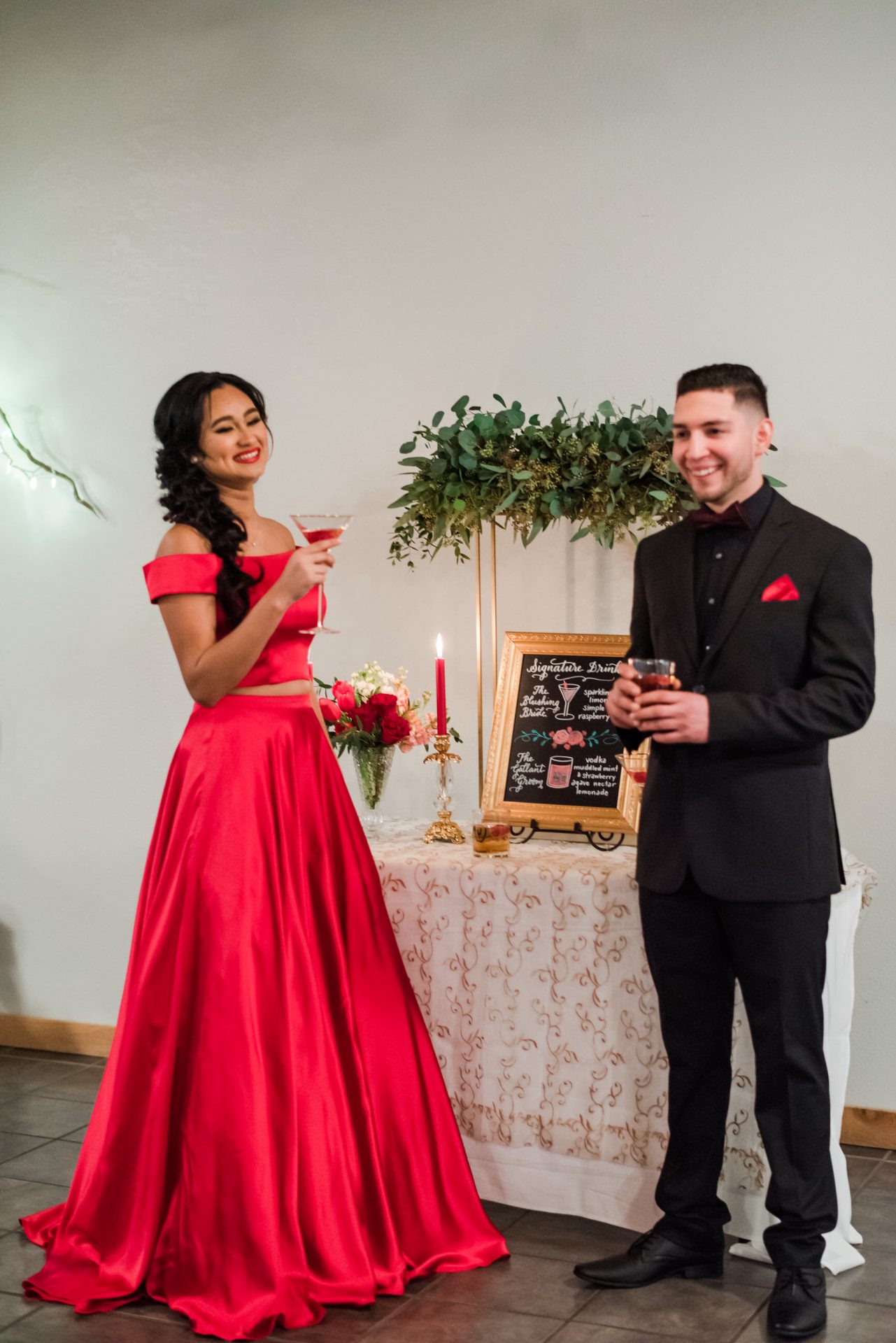 Valentine's Day Red and Pink Wedding Cake