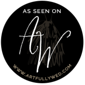 Featured in Artfully Wed Badge