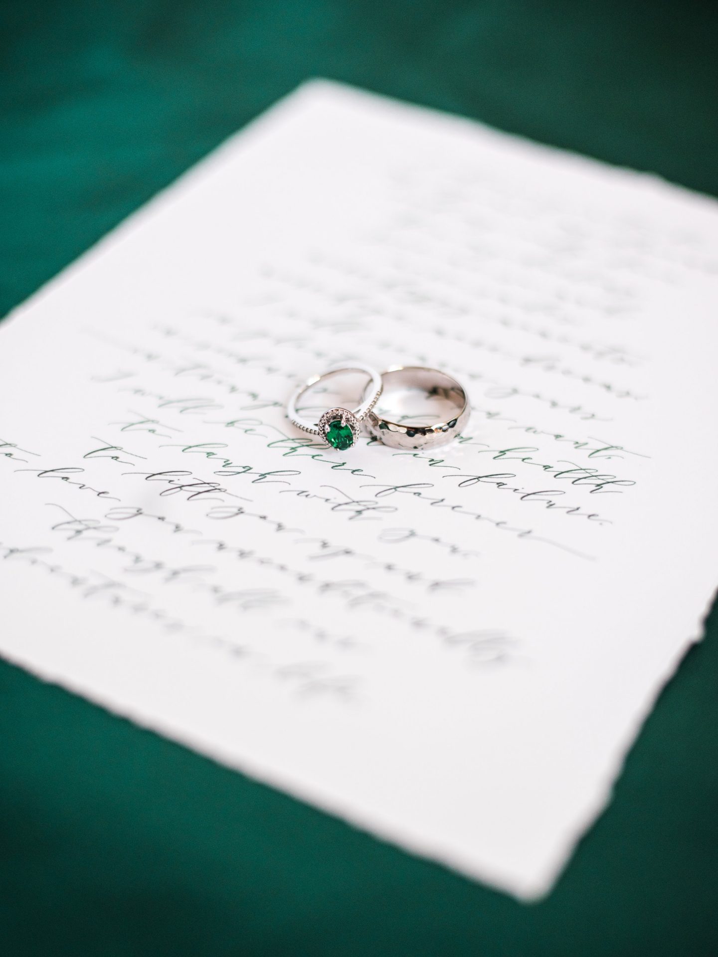 Green Emerald Engagement Ring St Patrick's Day Wedding