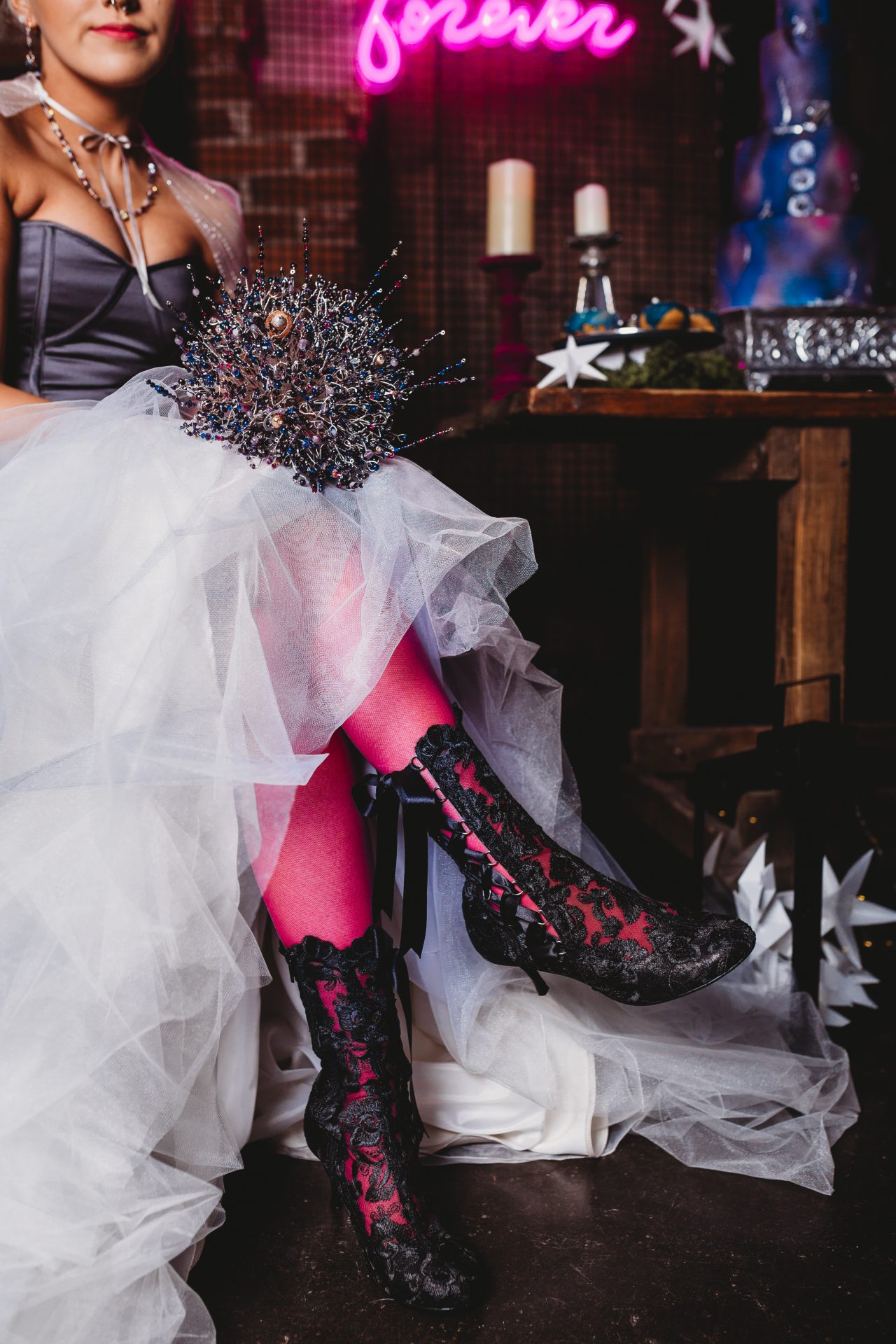 Victorian Black Ankle Boots for Wedding