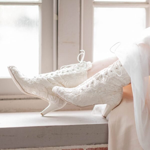 Ivory Victorian Bridal Boots