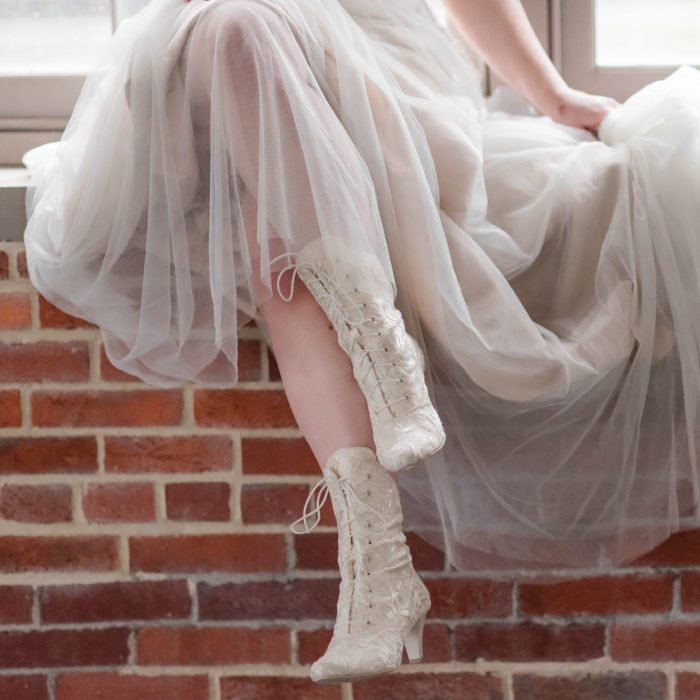 Lace Bridal Booties For Wedding
