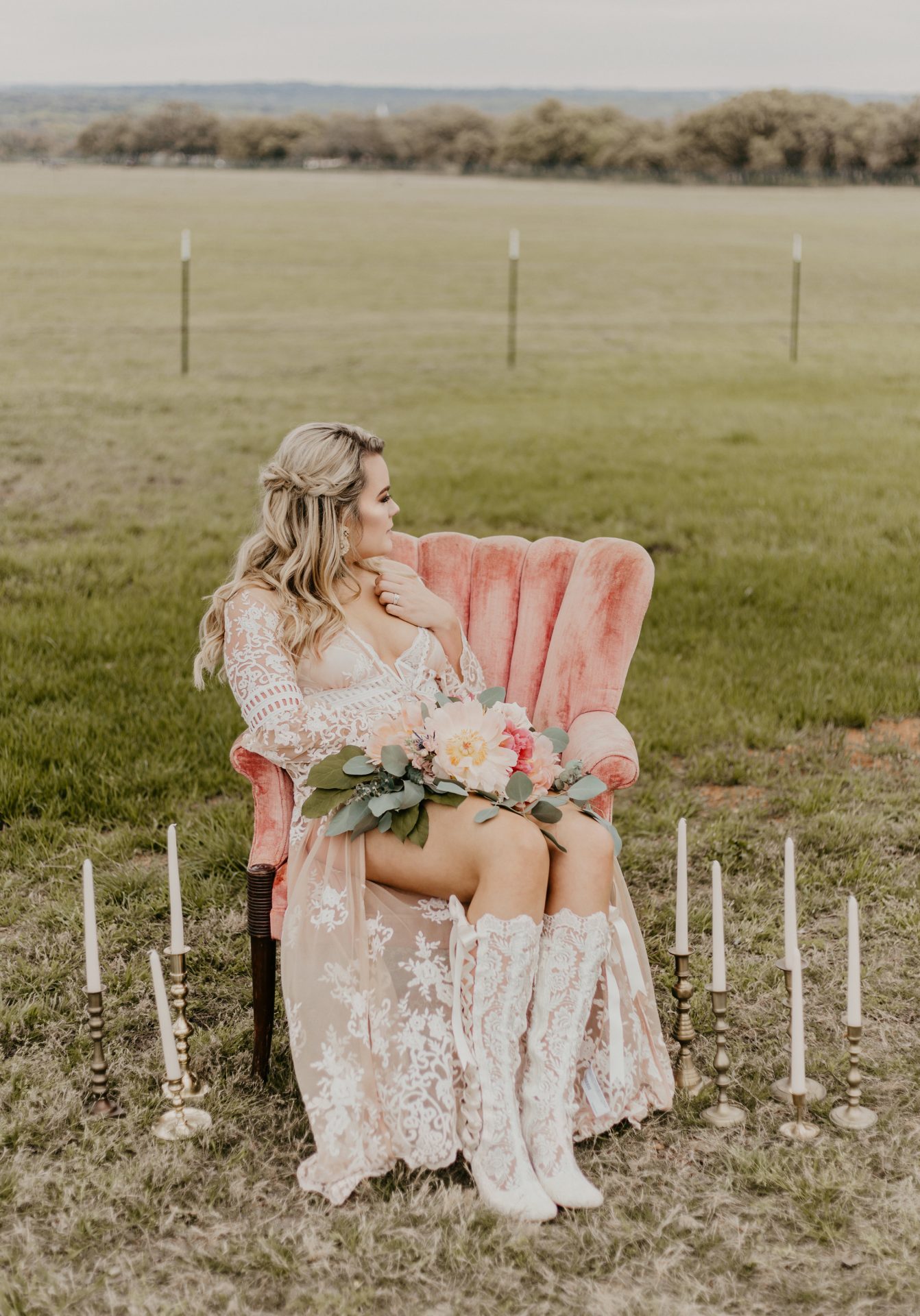 Boho Boudoir Session - Boho Lace Boots 