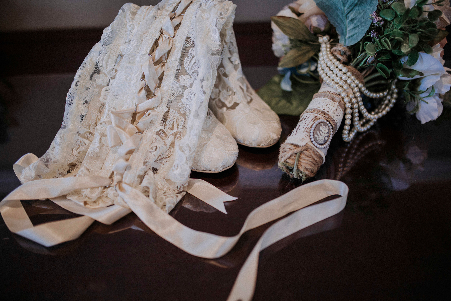 Victorian Lace Wedding Boots 