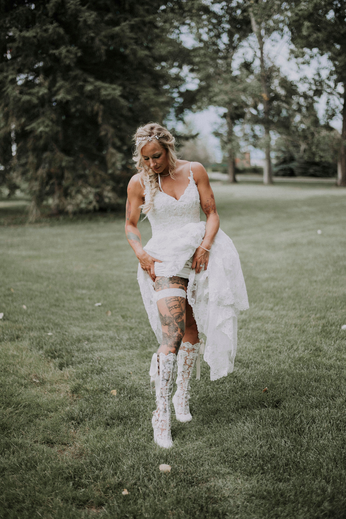 Victorian Vintage Ivory Lace Boots for Bride