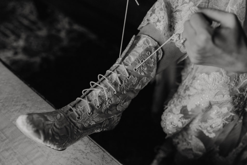 Victorian Style Lace Wedding Boots 