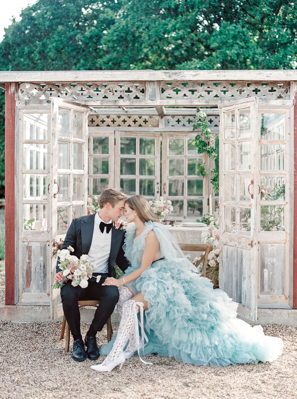 House of Elliot Featured in Ruffled Blog Over The Knee White Lace Wedding Boots