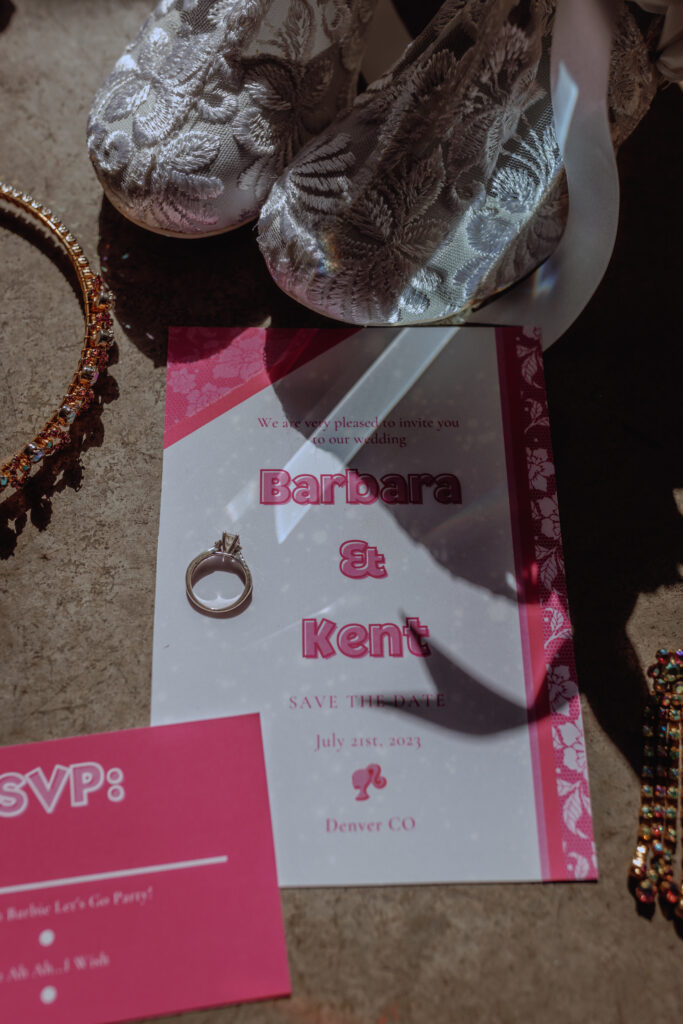 Barbie Inspired Wedding Invite