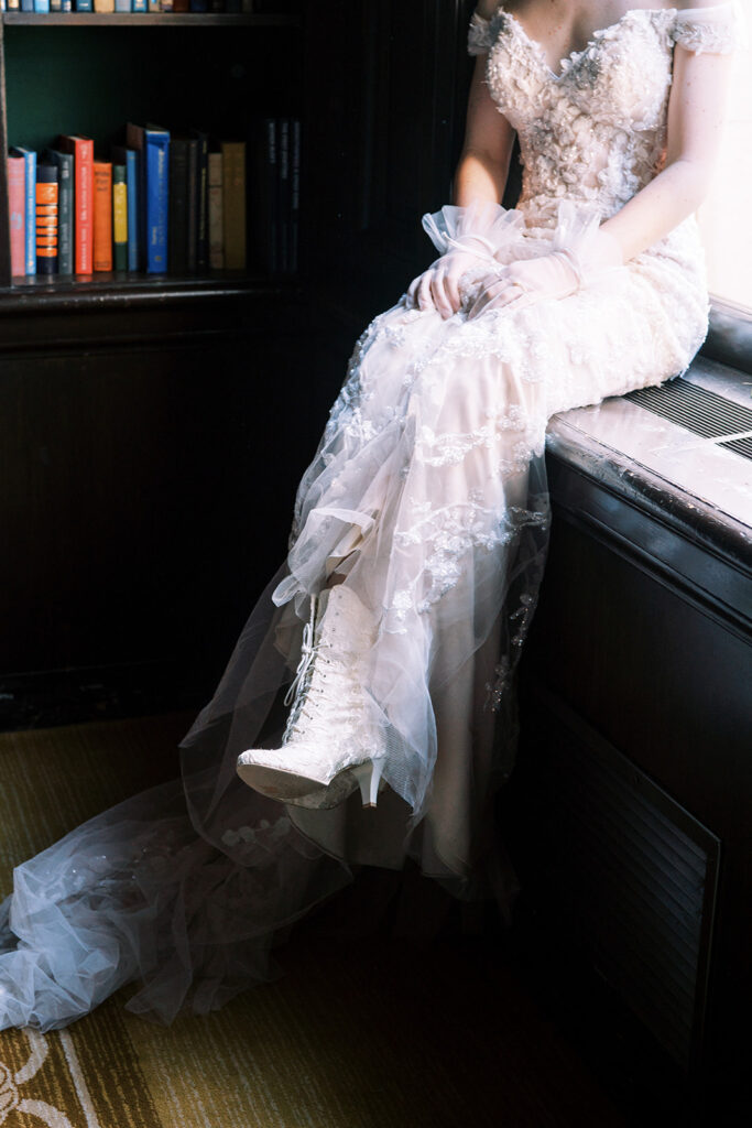 Regency Ivory Bridgerton Wedding Shoes by House of Elliot Lace Boots 